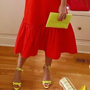 Beaded Neon Green Clutch